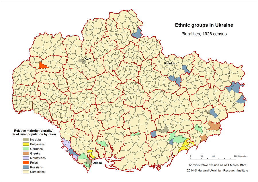 Plurality ethnicity in Ukraine, 1926 census