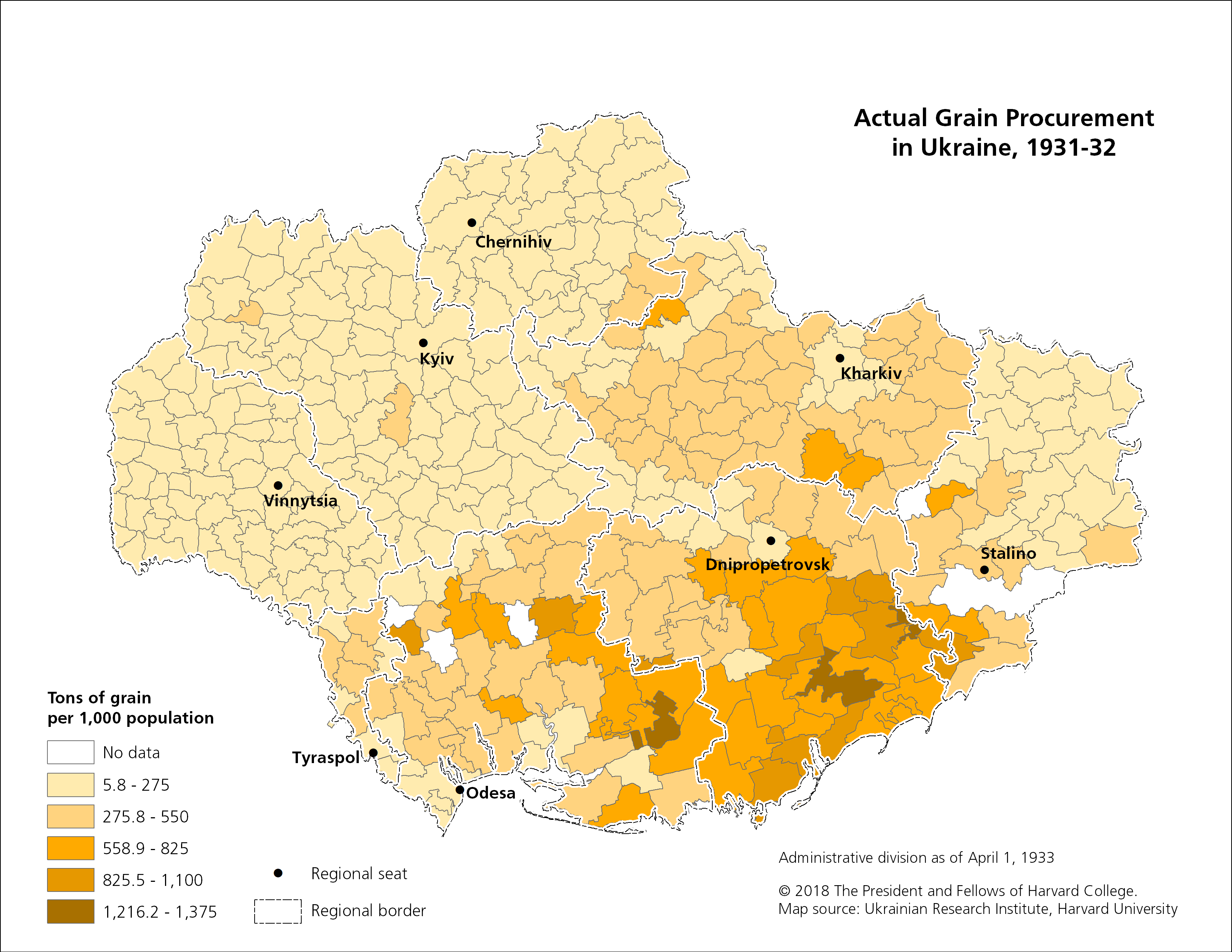 10. Actual Grain Procurement in Ukraine, 1931-32
