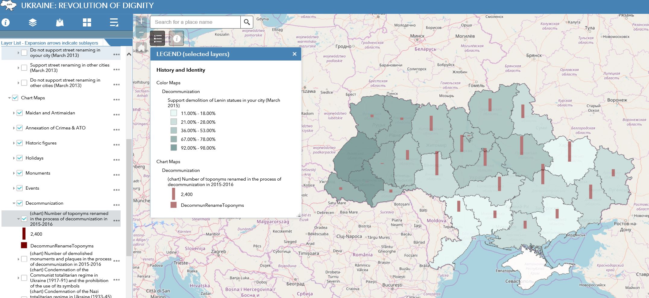 revolution of dignity webmap