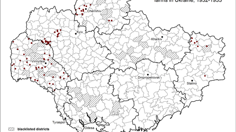 Blacklisted Households and Farms in Ukraine, 1932-1933