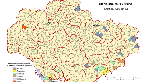 Map of plurality ethnicity in Ukraine, 1926 census