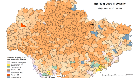 Map of majority Ethnicity in Ukraine, 1926 census