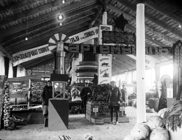 One of the pavilions at the Agricultural Exhibition of Suburban Farm Property in Stalino. 1933