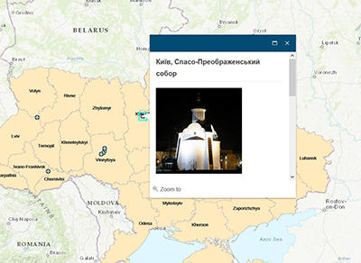 popup window on map