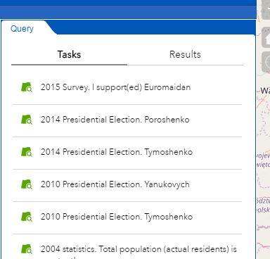 List of queries web interface