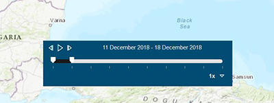 time slider on map