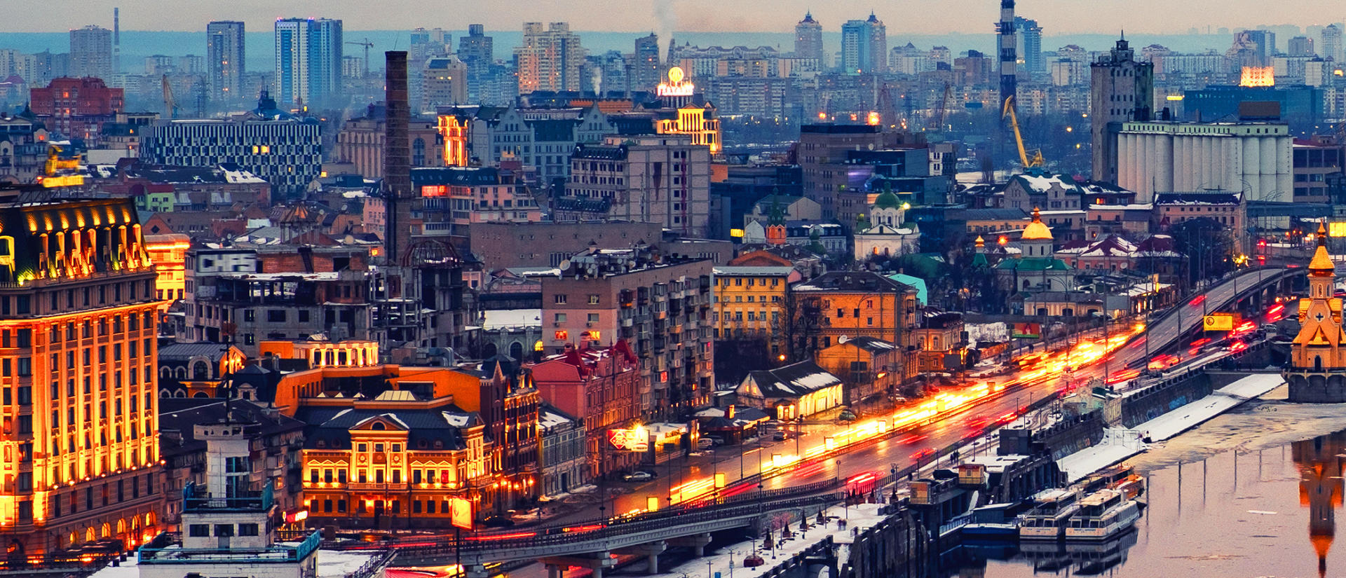 ukraine at night